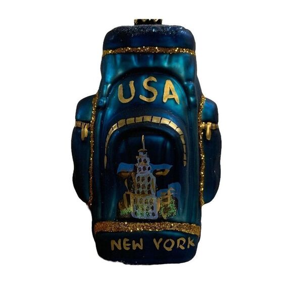 Vintage Handblown Glass Poland USA New York Ornament Empire State Building - Picture 1 of 6